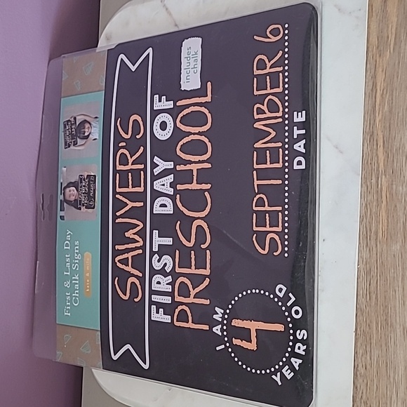 New Kate & Milo First and Last Day Chalk Sign NWT - Picture 2 of 5